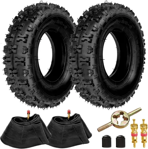 Miniatura 11 de FVRITO 4.10-6 4.10/3.50-6 Neumático NHS y Cámara de Aire para Go Kart, ATV Chino, Quad 4 Ruedas, Mini Moto, Equipo de Césped, Rototiller de Jardín
