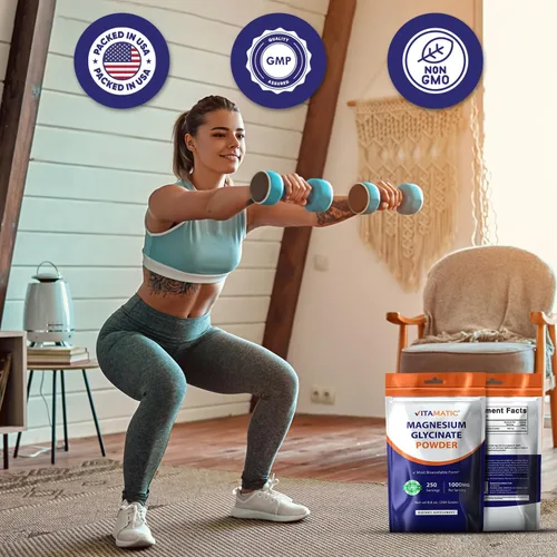 Miniatura 7 de Vitamatic Magnesio (de glicinato y óxido) - Apoya la salud muscular, articular y cardíaca, 8.82 oz
