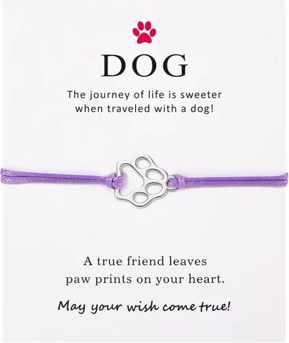 PLwelth Pulseras de perro de cachorro para mujeres y hombres, regalos conmemorativos para amantes de las mascotas, regalos de amistad para ella, sus