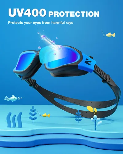 Miniatura 2 de ZIONOR Gafas de Natación para Niños, G1MINI SE Gafas de Natación Antivaho para Niño Niña 6-14 C2 (Lente azul - Negroazul)