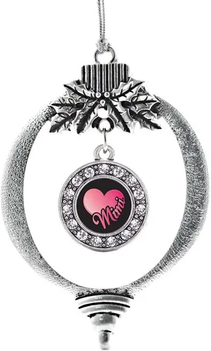 Miniatura 88 de Inspired Silver - Twin One - Adorno festivo de Navidad de plata - Adorno festivo de árbol de Navidad con dije de círculo y circonita cúbica