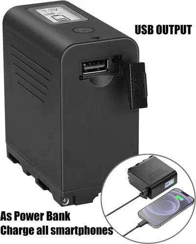 Miniatura 3 de JYJZPB Paquete de 2 baterías NP-F970 compatibles con Sony NPF970 NP-F960 NP-F950 NP-F930 NP-F550 NP-F530 NP-F570 y Sony Handycams, batería NP F970