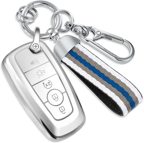 Miniatura 48 de para Buick - Funda para llavero con llavero de cuerda trenzada metálica anti-pérdida mejorada, carcasa suave de TPU exquisita para Avenir Envision