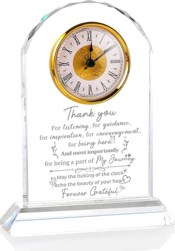 Miniatura 12 de Ornalrist Regalos de Jefe para Hombres y Mujeres Reloj de Cristal, Regalos para Jubilación Jefa Mujer - Regalo de Apreciación de Jefe para Hombres