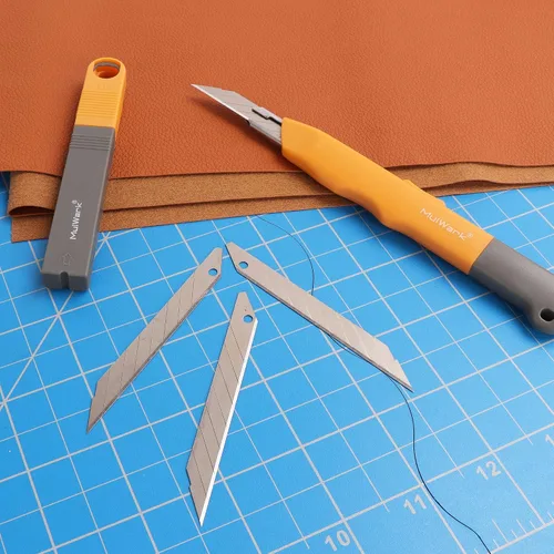 Miniatura 7 de Mulwark Juego de Cuchillo Utilitario Retráctil de Caja de 11 Piezas - Cuchillo de Artesanía Resistente con 10 Cuchillas de Corte de 9 mm de 30