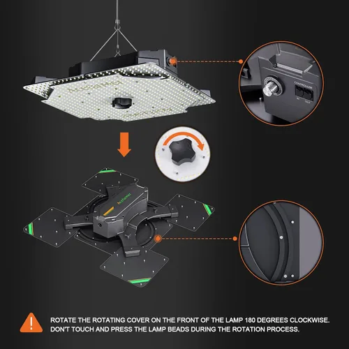 Miniatura 5 de Luz LED ajustable para cultivo con 3144 diodos, luces regulables para el conductor, espectro completo verdadero con panel extensible, lámpara