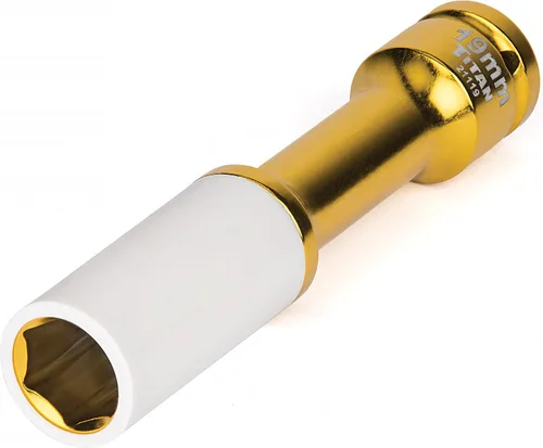 Miniatura 12 de Titan 21091 - Llave de vaso de impacto de 17 mm de 1/2 pulgada sin marcas para tuerca de rosca profunda