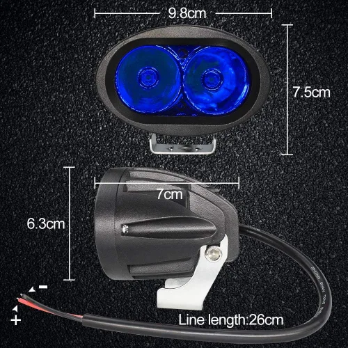 Miniatura 7 de Luces de carretilla elevadora azul, luz de seguridad para carretilla elevadora 12V-80V, luces de emergencia de advertencia para focos de carretilla
