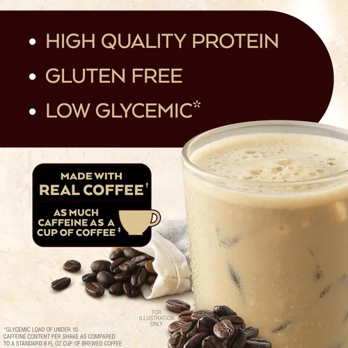 Miniatura 4 de Atkins Café au Lait - Batido de proteína de café helado, 0.55 onzas de proteína, bajo glucémico, 0.11 onzas de carbohidratos netos, 0.04 oz