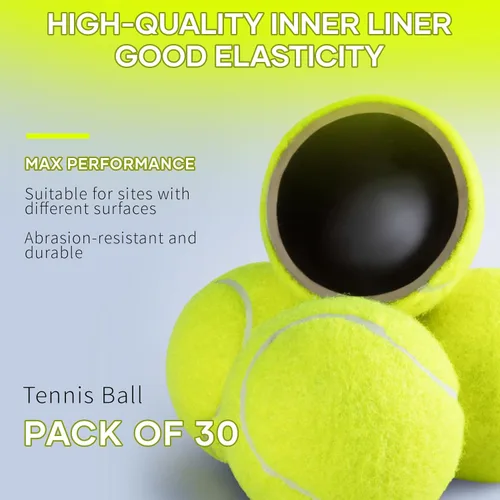 Miniatura 3 de Paquete de 38 pelotas de tenis a granel para entrenamiento de tenis, juguetes para mascotas, entrenador, juego en interiores y exteriores, pelotas