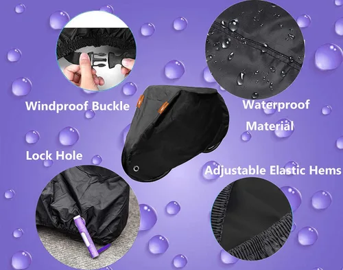 Miniatura 2 de Funda para bicicleta para 1, 2 o 3 bicicletas, funda impermeable para bicicleta, fundas de almacenamiento al aire libre para bicicleta XL XXL 420D