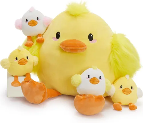Miniatura 11 de MorisMos Juguetes de Peluche de Tigre - Conjunto Suave de Peluche de Tigre Mamá y Bebés, Tamaño Grande, 20 pulgadas