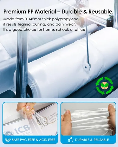 Miniatura 4 de KTRIO - Protectores de hojas transparentes de 8.5 x 11 pulgadas para carpetas de 3 anillos; protectores de plástico con abertura en la parte