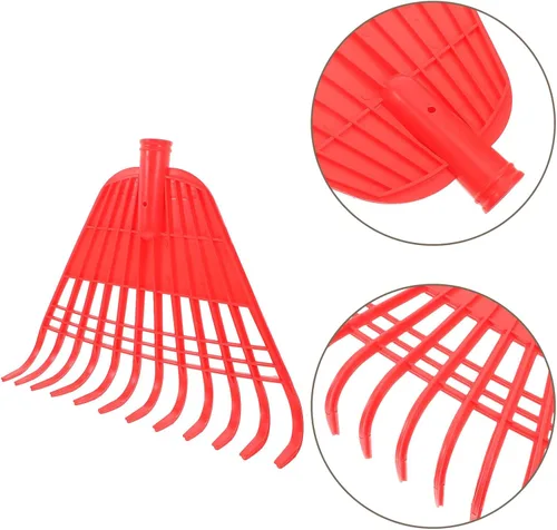 Miniatura 9 de Portable Plastic Garden Lawn Rake Head Replacement with Tines for Efficient Leaf and Grass Removal Lightweight Rake for Outdoor Gardening Farm
