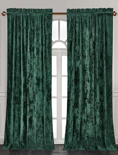 Miniatura 11 de Chezmoi Collection Lux - Juego de 2 paneles de cortinas de terciopelo triturado beige, 72 pulgadas de largo, para oscurecer la habitación, cortinas