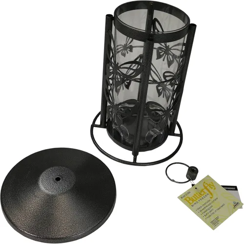 Miniatura 5 de Heath Outdoor Products The Butterfly Seed Capacity - Comedero decorativo de metal para pájaros silvestres, 3 libras