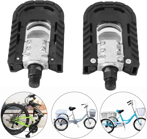 Miniatura 5 de Pedal plegable, 1 par de pedales plegables dobles para bicicleta de carretera, accesorio de bicicleta plegable