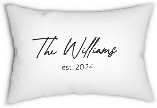 Miniatura 17 de Funda de almohada personalizada para boda con nombres de la pareja y fecha personalizada, almohada con monograma para aniversario de boda, Design #17