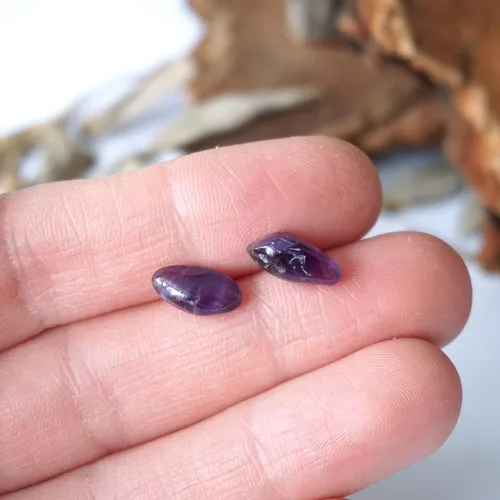 Miniatura 33 de Pendientes de tuerca de cristal de piedra natal aleternativa para mujer y hombre