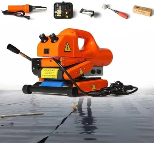 Miniatura 7 de Máquina de soldadura de geomembrana de alta potencia, kit de herramientas de soldadura de cuña caliente para sellado de película de PVC EVA PE HDPE