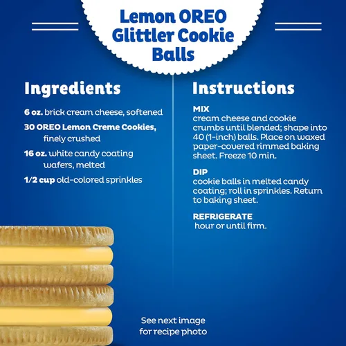 Miniatura 10 de OREO - Galletas tipo sándwich de limón y crema, tamaño fiesta, 24.95 oz