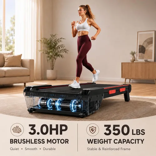 Miniatura 3 de Jogwell Incline Walking Pad with 15% Auto Incline, Under Desk Treadmill for Home Office, Full-Deck 40" x 16" Walking Area, Quiet 3.0HP Brushless
