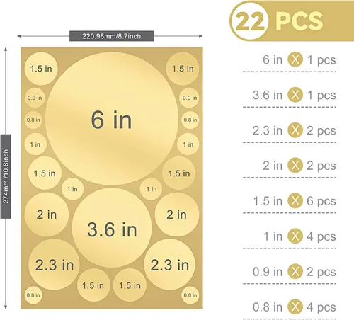 Miniatura 2 de Zonon 264 piezas de calcomanías de lunares para decoración de aula, calcomanías de pared circulares para niños, de vinilo, se despegan y se pegan