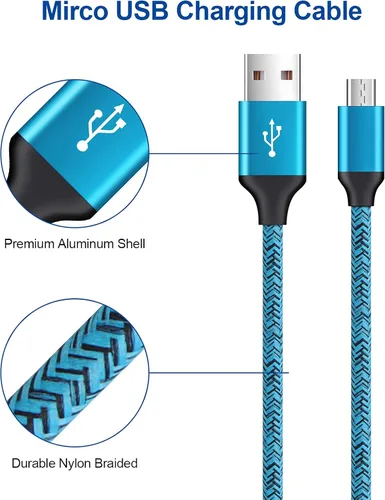 Miniatura 3 de Bloque de cubo de cargador de pared para teléfono Android con cable micro USB compatible con Moto E, G, G5 Plus/E5 Play E6 E4, Samsung Galaxy Note
