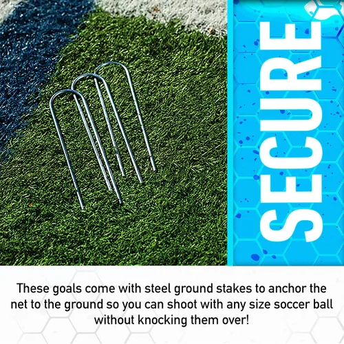 Miniatura 6 de Franklin Sports Portería de fútbol con forma de cúpula emergente - Portería de fútbol para interior o exterior - Portería se pliega
