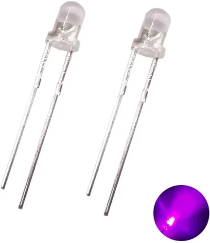Miniatura 5 de F3 Ultra brillante 3MM agua redonda verde claro/amarillo/azul/blanco/rojo/UV 395nm LED luz diodo emisor (rojo 100pcs)
