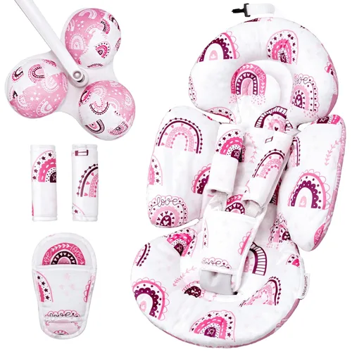 Miniatura 9 de Inserción para bebé Compatible con columpio 4moms Mamaroo y silla de auto para bebé, incluye 3 bolas de repuesto, inserción reversible para recién