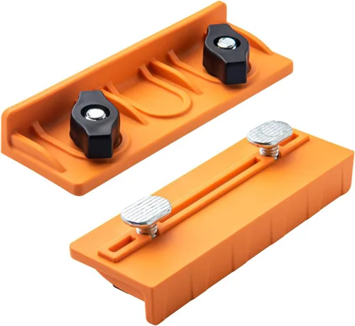 DuBois 51054 T-Track Kit de parada larga, ajuste universal, bloque de tope de pista en T para carpintería en T, lijado y enrutamiento, 2 unidades