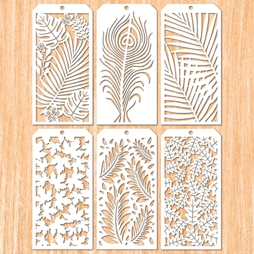 Miniatura 13 de 6 plantillas decorativas para bricolaje, plantillas geométricas reutilizables para pintura, plantillas de dibujo artístico, plantillas de cara