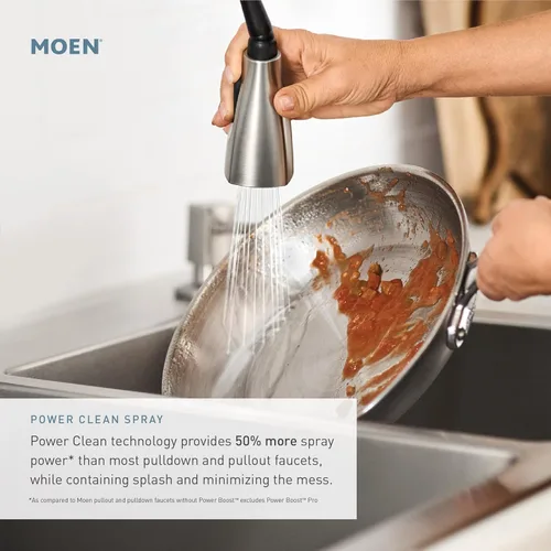 Miniatura 2 de Moen Align Grifo de cocina Motionsense Wave con un solo sensor sin contacto, de un mango de arco alto moderno con acoplamiento de reflejo