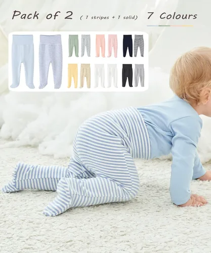 Miniatura 2 de Enfants Chéris 2 Pack De Bebé Pie Pantalones Recién Nacido-12 Meses