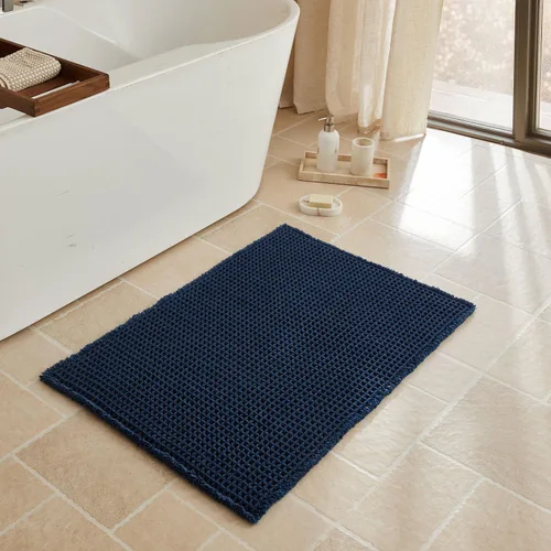 Miniatura 112 de Triohero Tapete de baño con diseño de gofre, tapete de baño pequeño y bohemio, antideslizante, lavable, ultra suave, súper absorbente, de secado
