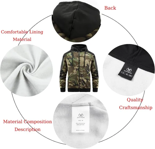 Miniatura 6 de ANOTWENER Trajes deportivos de 2 piezas para hombre, cuello alto, manga larga con bolsillos laterales dobles, chaqueta y pantalones deportivos