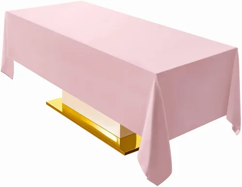 Miniatura 27 de Surmente Mantel rectangular de poliéster de 60 x 102 pulgadas para bodas, banquetes o restaurantes (negro, paquete de 2)