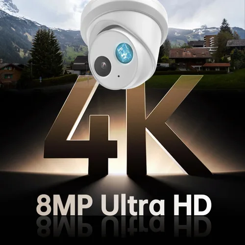 Miniatura 5 de DS-2CD2383G2-IU 4K 8MP Cámara IP PoE Turret Cámara al aire libre con detección de humanos/vehículos, lente de 0.110 in, visión nocturna, IP67, IK10