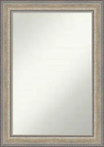 Miniatura 75 de Amanti Art Espejo de baño plateado para sobre fregadero, 28 x 47 pulgadas, espejo rectangular de plata imperial, marco de madera tradicional de gran