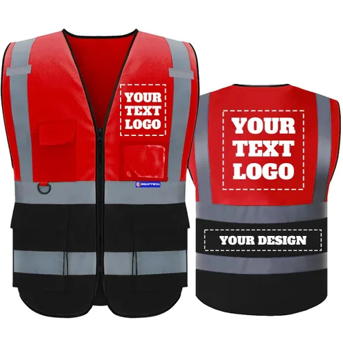 Miniatura 17 de BeautyWill Chaleco de seguridad personalizado con logotipo reflectante de alta visibilidad Clase 2 de alta visibilidad Seguridad Chaleco de trabajo