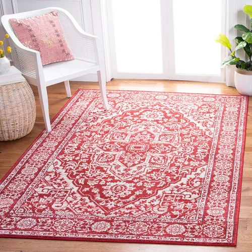Miniatura 24 de SAFAVIEH - Alfombra de la colección Brentwood - 6' x 9', azul marino y gris claro, diseño envejecido con medallón, no desprende pelusa y fácil azul