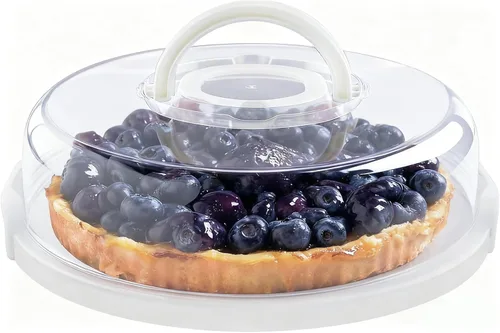Miniatura 9 de Portabebés portátil de 12 pulgadas con tapa y magdalenas, tarta de galletas, para bodas, fiestas, baby shower, fiestas de Navidad (azul)