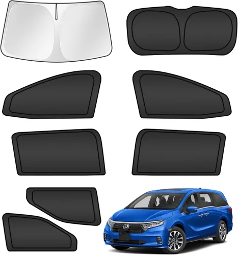 Miniatura 35 de T TGBROS Parasol para parabrisas para Honda Civic 2022-2025 2026, parasol grueso con bloqueo UV y opaca, para privacidad, plegables, 8 accesorios