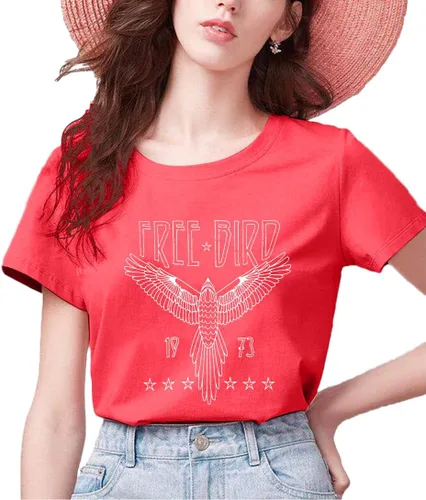 Miniatura 2 de Camiseta vintage de banda de rock para mujer, camisa retro de pájaro, camisetas gráficas de águila, camisa de música retro, camisetas casuales