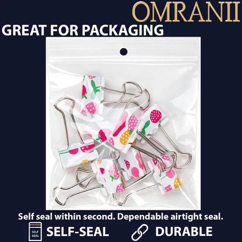 Miniatura 4 de Bolsas de almacenamiento de plástico transparente de 3 x 6 pulgadas de 2 mil (100 bolsas), duraderas, ligeras, con cremallera resellable, agujero