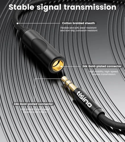 Miniatura 6 de Tisino Adaptador de 1/4 a 0.138 in, adaptador de audio estéreo hembra de 1/4 a 1/8 pulgadas macho para auriculares, amplificadores, guitarra