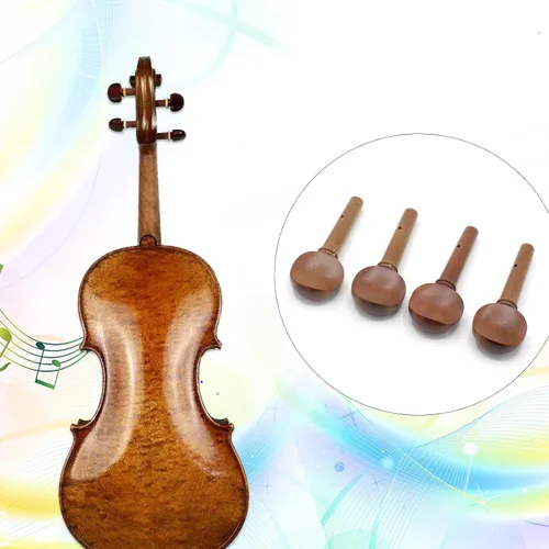 Miniatura 6 de CashBeat Juego de clavijas de afinación para violín, madera de azufaifo, clavijas de afinación de madera de repuesto para violín de tamaño 3/4