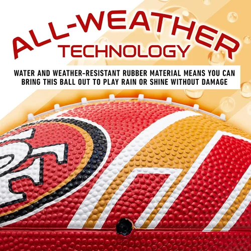 Miniatura 4 de Franklin Sports NFL Team Footballs - Rubber Youth Mini Balls for All Teams - Kids 8.5" Football + Air Pump Sets - Official NFL Licensed