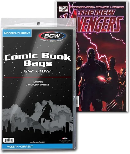 Miniatura 7 de BCW Current Comic Bags (paquete de 1000) – Bolsas de cómics BCW sin ácidos para cómics modernos Protección transparente de funda para cómics 6